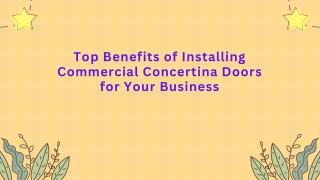Top Benefits of Installing Commercial Concertina Doors for Your Business