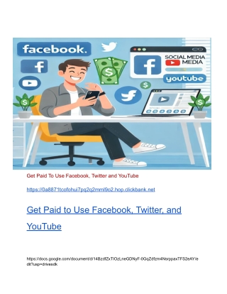 Get Paid To Use Facebook, Twitter and YouTube