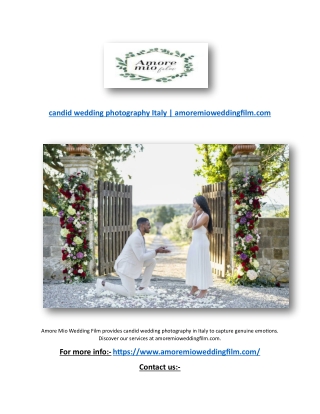 candid wedding photography Italy | amoremioweddingfilm.com