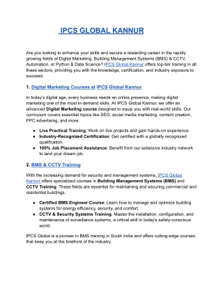 IPCS GLOBAL KANNUR BLOG