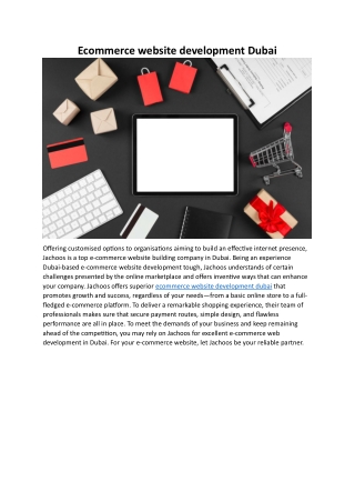ecommerce website development dubai