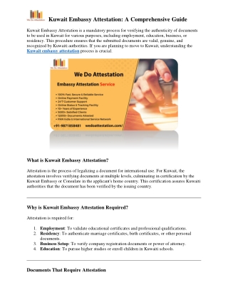 Kuwait Embassy Attestation