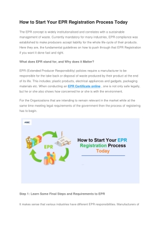 How to Start Your EPR Registration Process Today