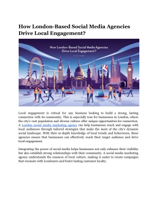 How London-Based Social Media Agencies Drive Local Engagement