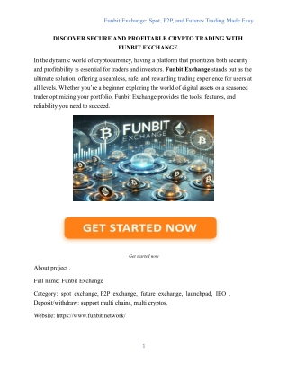 DISCOVER SECURE AND PROFITABLE CRYPTO TRADING WITH FUNBIT EXCHANGE