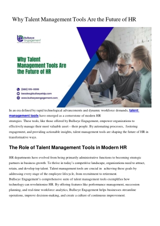 Why Talent Management Tools Are the Future of HR
