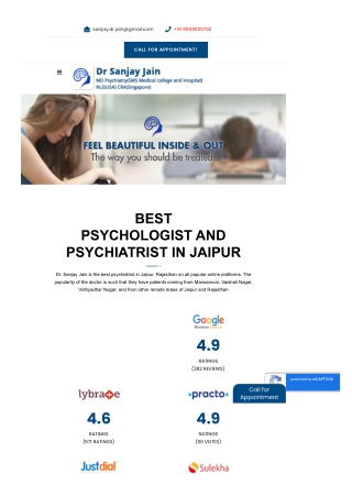 Dr. Sanjay Jain: Leading Psychiatrist in Jaipur for Comprehensive Mental Health