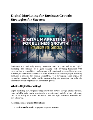 Digital Marketing for Business Growth_ Strategies for Success