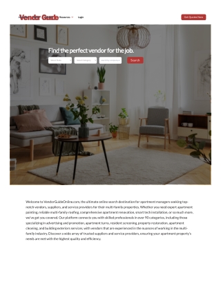 Property Vendor Screening Platform: Connect with Trusted Experts for Multi-Famil