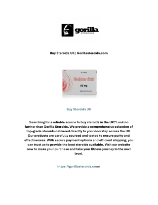 Buy Steroids UK | Gorillasteroids.com