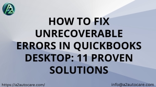 How to Fix Unrecoverable Errors in QuickBooks Desktop: 11 Proven Solutions