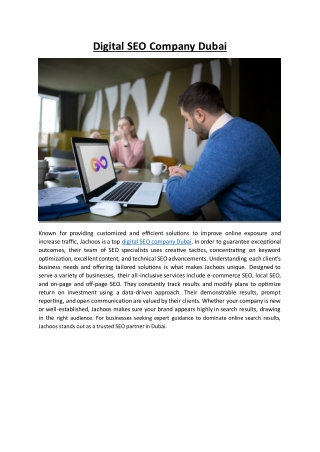 Digital SEO Company Dubai
