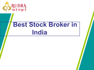 Best stock broker in India
