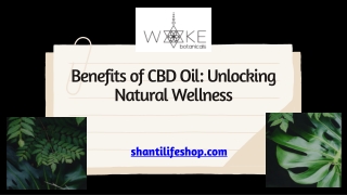 Benefits of CBD Oil Unlocking Natural Wellness