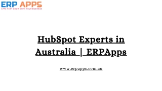 HubSpot Experts in Australia  ERPApps