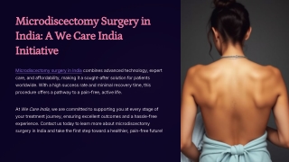 Microdiscectomy Surgery in India