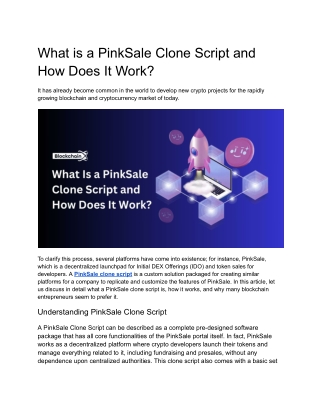 What is a PinkSale Clone Script and How Does It Work