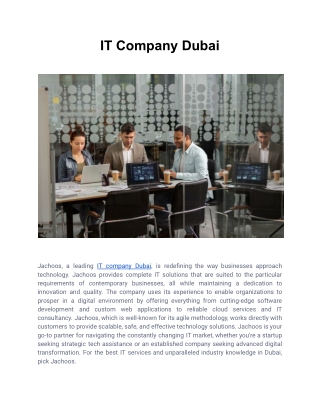 IT Company Dubai