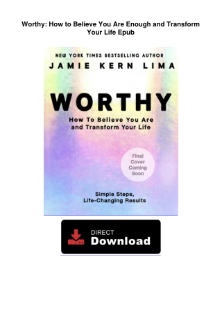 PDF-Worthy:-How-to-Believe-You-Are-Enough-and-Transform-Your-Life-Epub