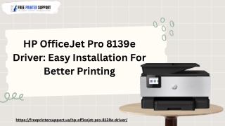 HP OfficeJet Pro 8139e Driver Easy Installation For Better Printing