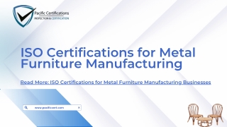 ISO Certifications for Metal Furniture Manufacturing Businesses