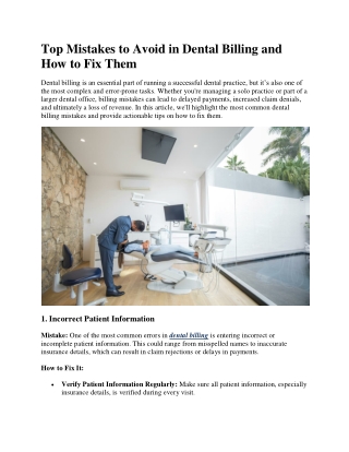Top Mistakes to Avoid in Dental Billing and How to Fix Them (1)