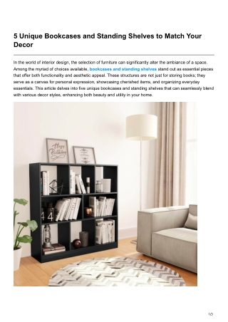 5 Unique Bookcases and Standing Shelves to Match Your Decor - Copy