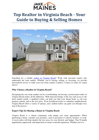 Top Realtor in Virginia Beach