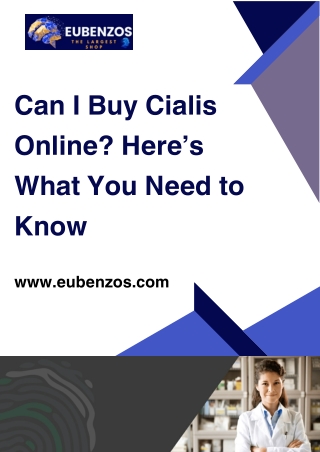 Can I Buy Cialis Online Here’s What You Need to Know
