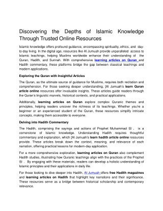 Discovering the Depths of Islamic Knowledge Through Trusted Online Resources.docx