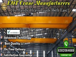 EOT Crane Manufacturers in Chennai