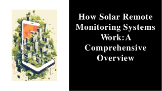 How Solar Remote Monitoring Systems Work A Comprehensive Overview