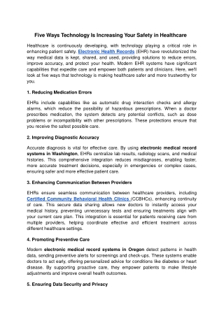 5 Ways Technology is Making Healthcare Safer for You - Google Docs