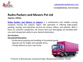 Packers and Movers in jeypore