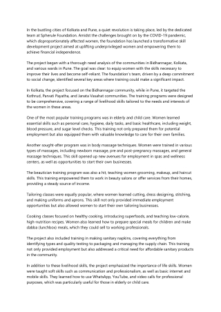 Empowering Women Through Skill Development