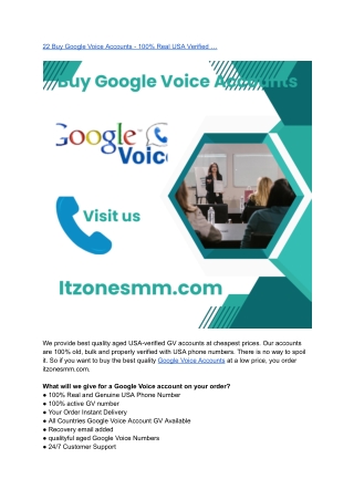 22 Buy Google Voice Accounts - 100% Real USA Verified ...
