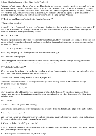 “Gutter Cleaning Frequency: How Often Should You Do It?”