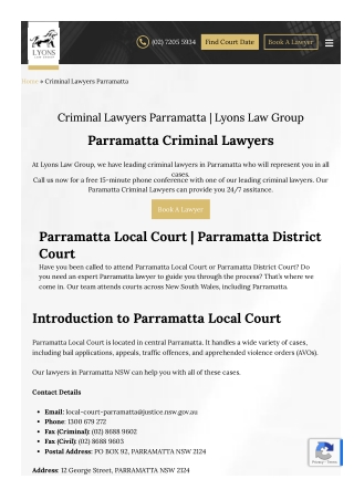 Criminal lawyers parramatta
