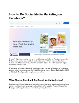 How to Do Social Media Marketing on Facebook