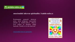 emocionálně zdravou spiritualitu | Andele-nebe.cz