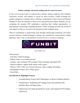 Funbit exchange advanced trading tools for smart investors