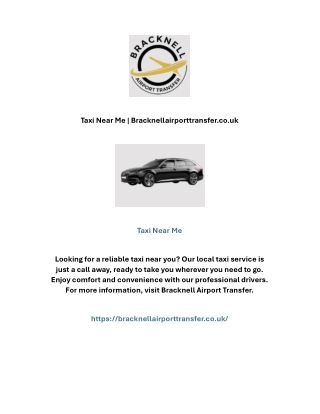 Taxi Near Me | Bracknellairporttransfer.co.uk