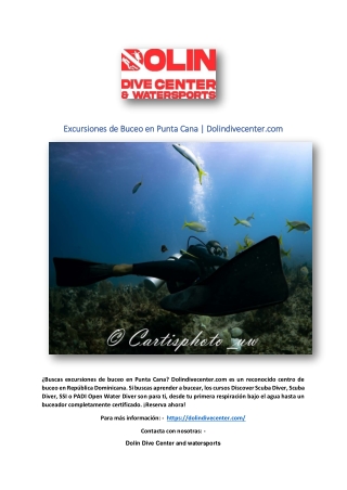 Excursiones de Buceo en Punta Cana | Dolindivecenter.com