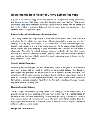 cherry lemon raz vape