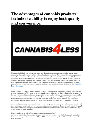Cannabis 4 Less - cannabis store near me