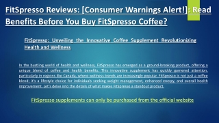 FitSpresso Reviews