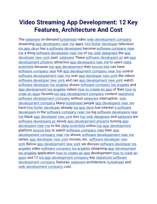 Video Streaming App Development 12 Key Features, Architecture And Cost