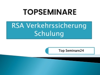 RSA Verkehrssicherung Schulung