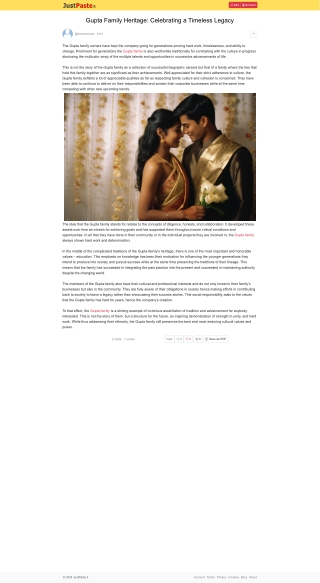 Gupta Family Heritage: Celebrating a Timeless Legacy