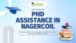 PHD Assistance in Nagercoil